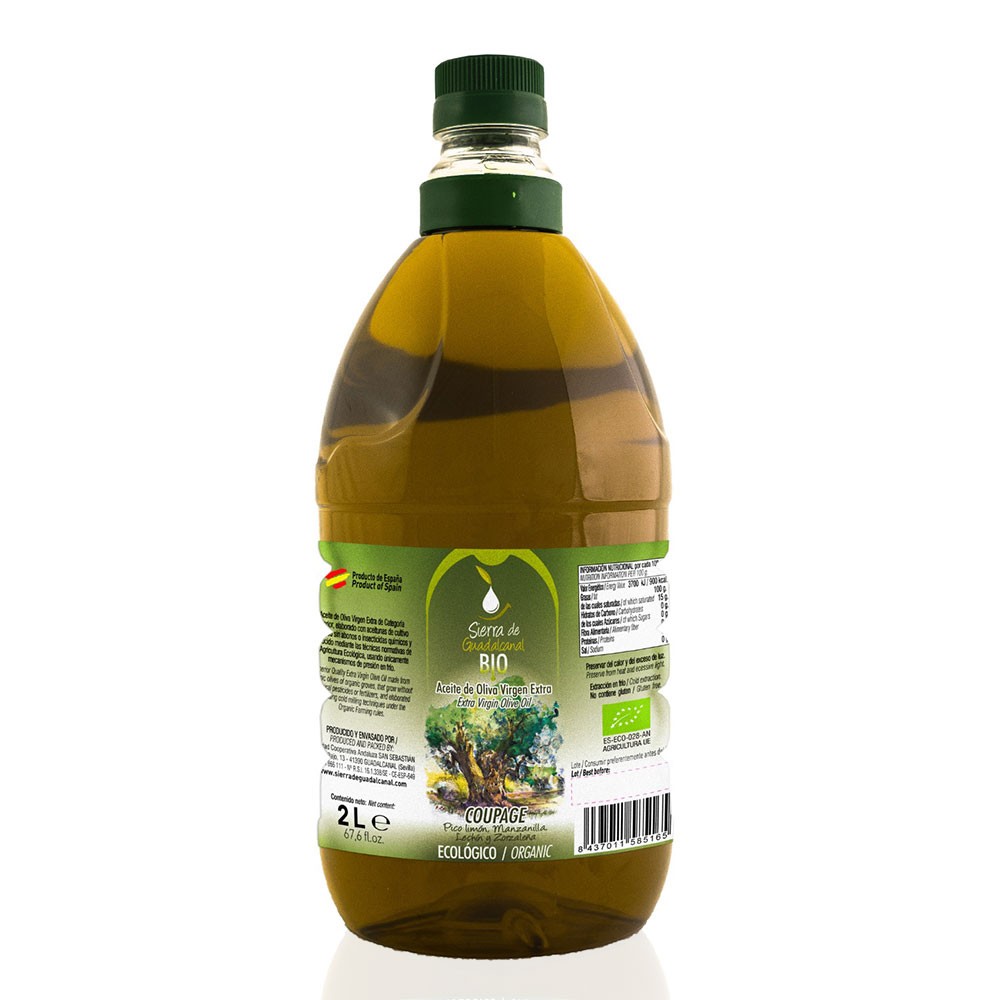 9-botellas-de-cristal-de-2-litros -de-aceite-de-oliva-virgen-extra-coupage-sierra-de-guadalcanal-ecologico